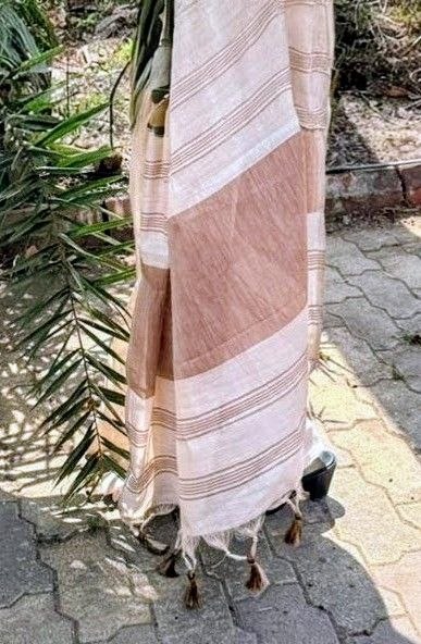 Mustard Mysore Silk Linen Jacquard Border Saree